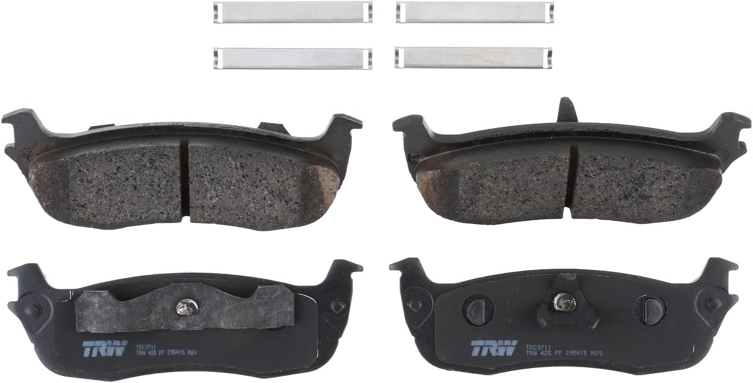 TRW Pro TRC0711 Disc Brake Pad Set For Ford Expedition 1998-1999, Rear, And Other Applications