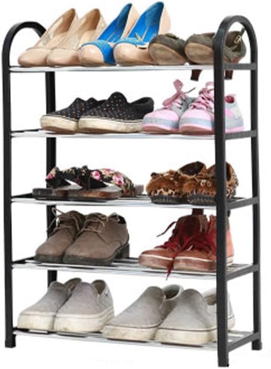 LUYIASI Assembled Simple Footwear College Students Economical Home Modern Simple Storage Multi - Storey Plastic Shoe Rack. Rack ( Color : Black , Size : M )