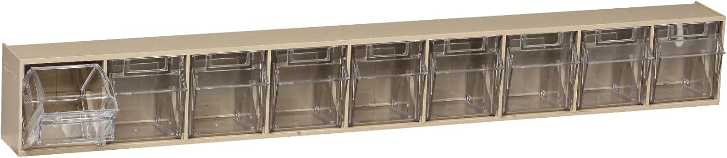 Quantum Storage Systems QTB305WT 5 Drawers Tip Out Cabinet Part Organizer White 7" H x 24" W x 6" D