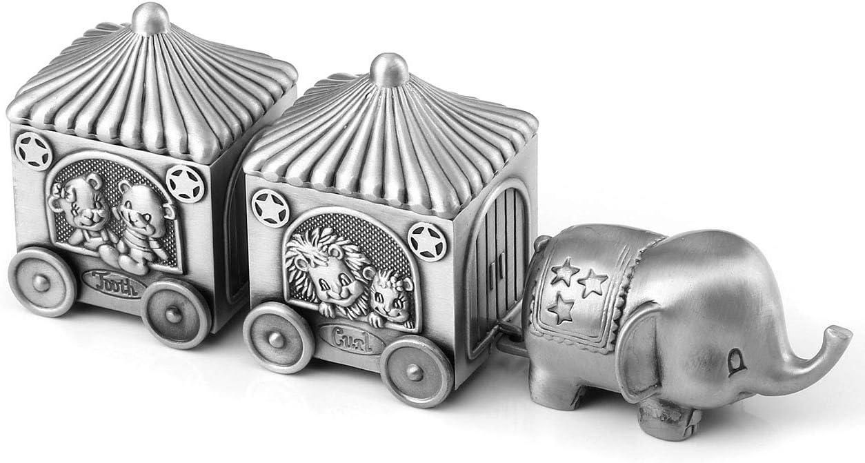 Mogokoyo Silver Tooth Holder, My First Tooth and Curl Keepsake Box Set ...