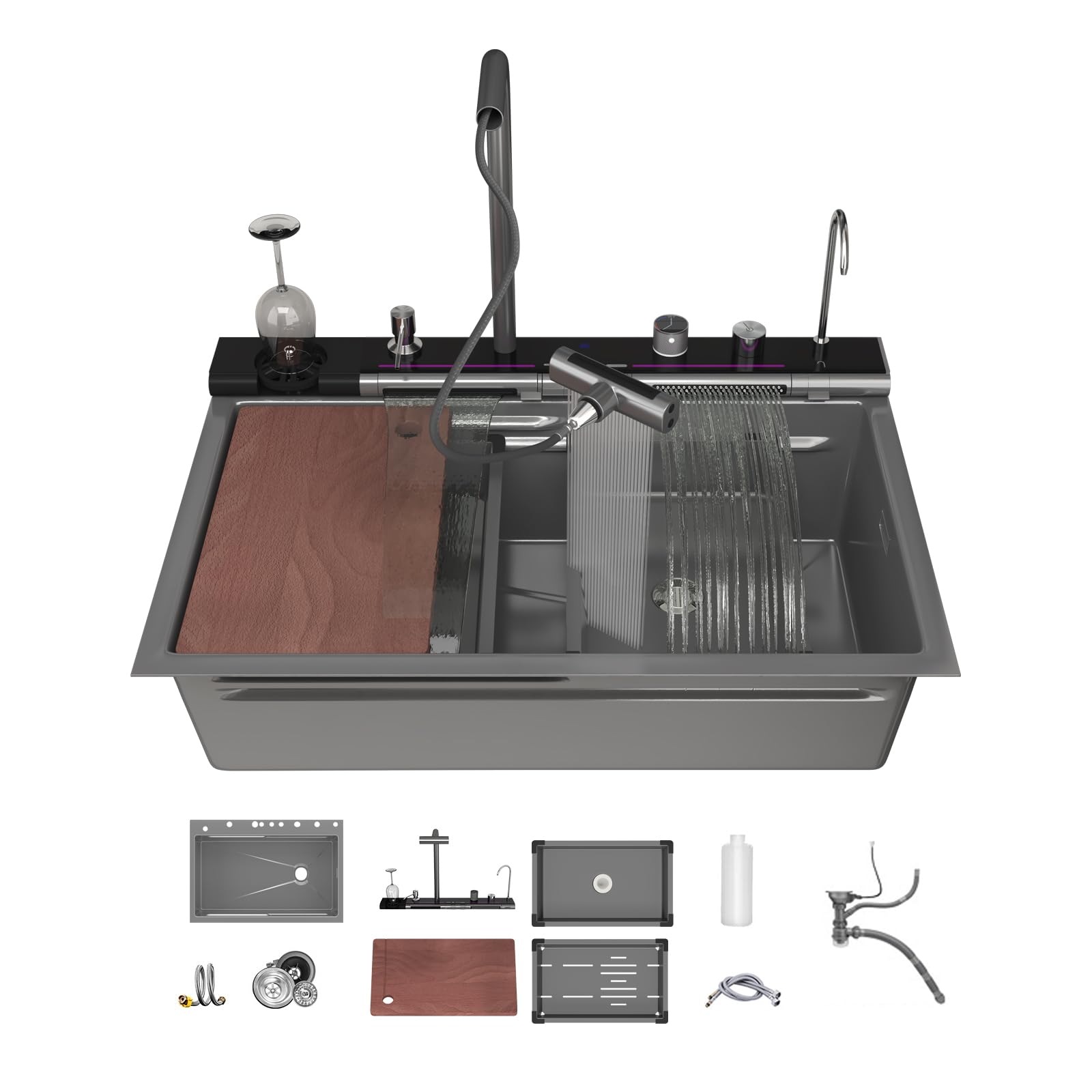 Photo 1 of FVVJVV 33" Stainless Steel Smart Drop-In Workstation Kitchen Sink