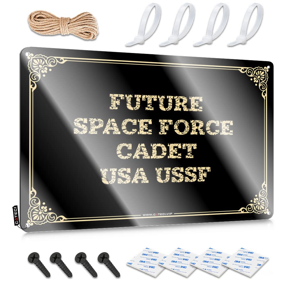 MWFKKADDB Bar Sign For Home Decor Future Space Force Cadet Usa Ussf Tin Sign Tin Sign Funny Decor Signs(30X40CM)