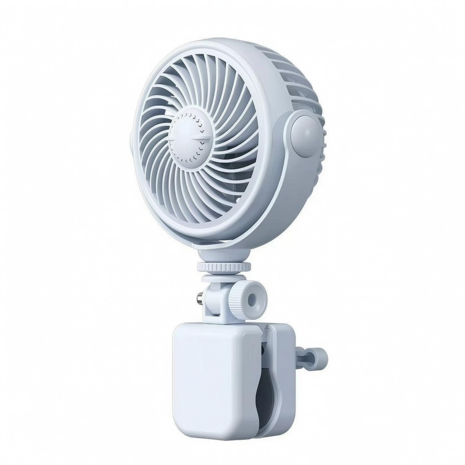 KESOTO Ventilador para Cochecito Bebé Ventilador de Carrito Ventilador de Pinza Ventilador Portátil con Dirección Precisa del Viento Rotación 720 Grados, Azul
