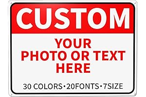 Custom Signs Outdoor Metal Sign - Personalized Signs for Business, Office, Home,...