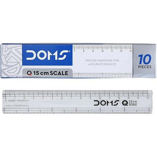 DOMS Q Series Transparent Scale Pack of 10 15cm
