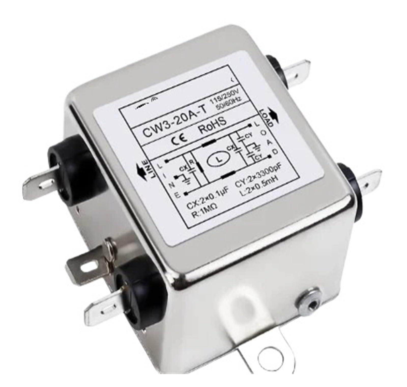 MBPAIHOP CW3-20A-T anti-interference AC 220V power filter circuit audio purifier CW3