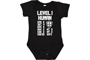 inktastic Level 1 Human Baby Bodysuit, Nerdy Baby Onesie