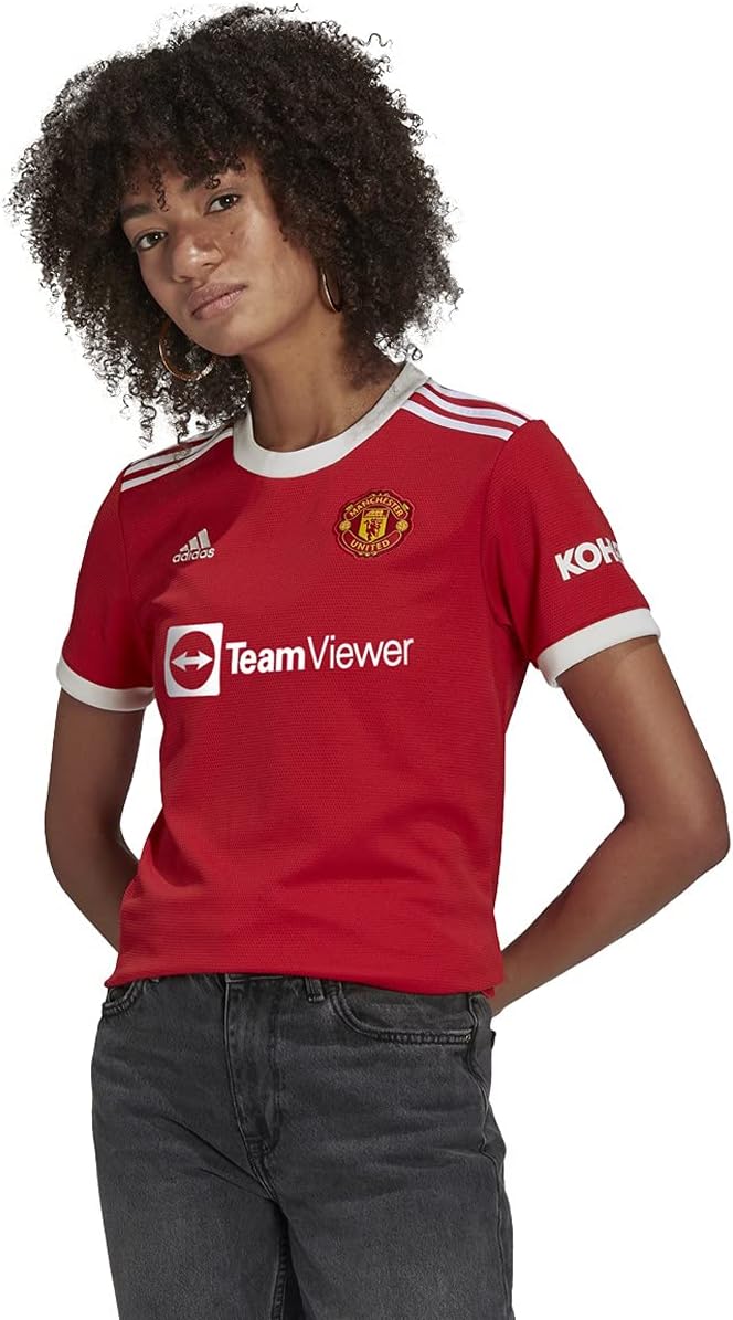 adidas Women's 2021-22 Manchester United Home Jersey (Real Red, Small)