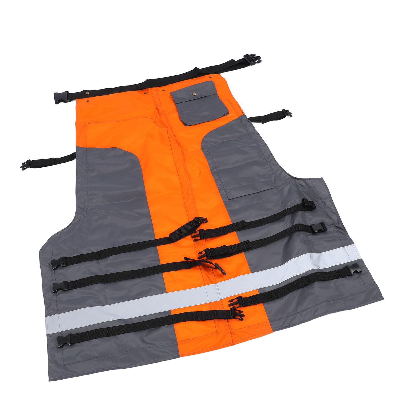 Pantalones Protectores para Motosierra, Equipo de Seguridad para Motosierra con Cinturón Ajustable, Protección de Seguridad, Color Naranja