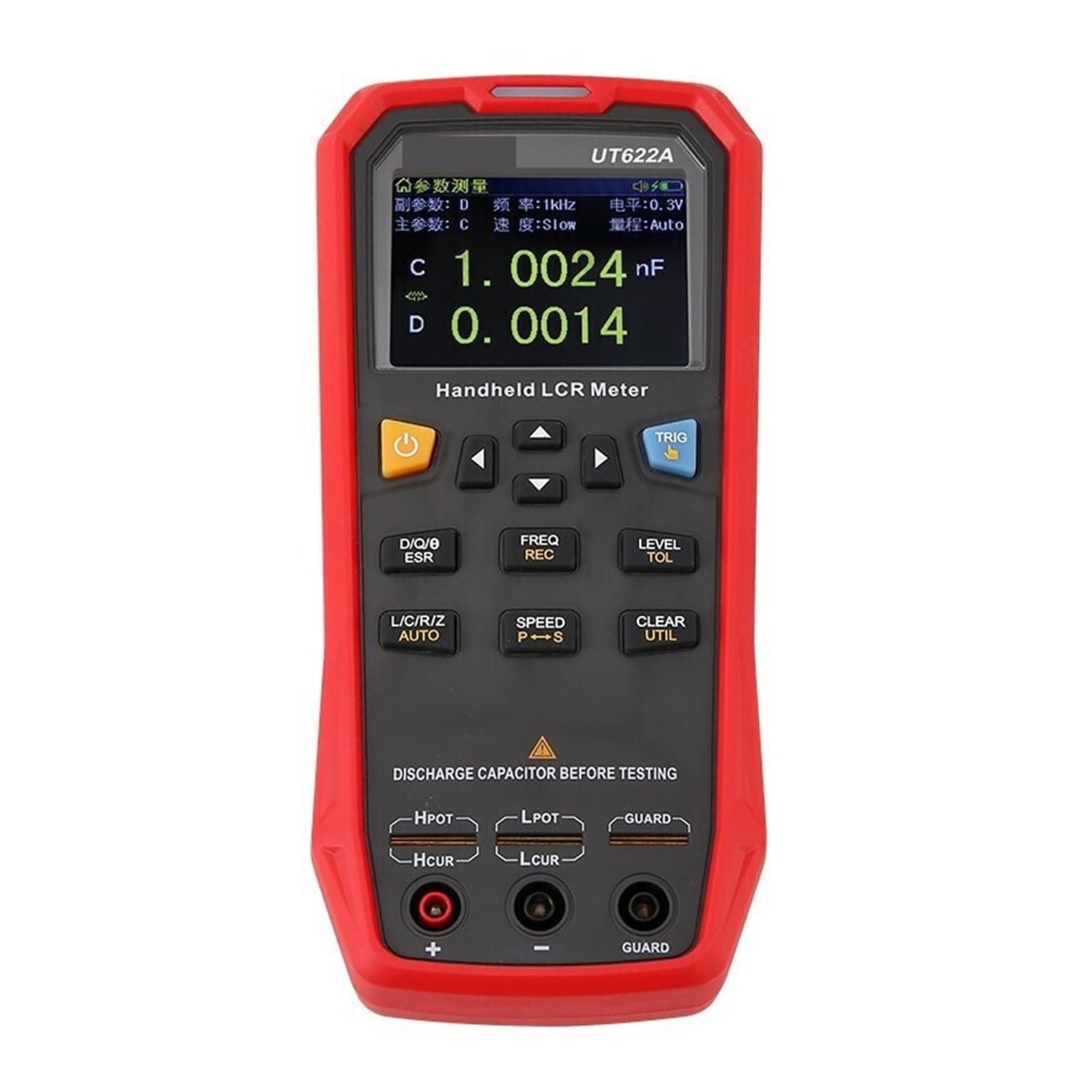Tisch-LCR-Messgerät, UT622A Dreiphasiges Digitales Intelligentes Handbrücken-LCR-Messgerät, Elektrischer Multimeter-Tester, 10 KHz-Kapazitätsmesser, Hohe Genauigkeit, 2,8 Zoll TFT