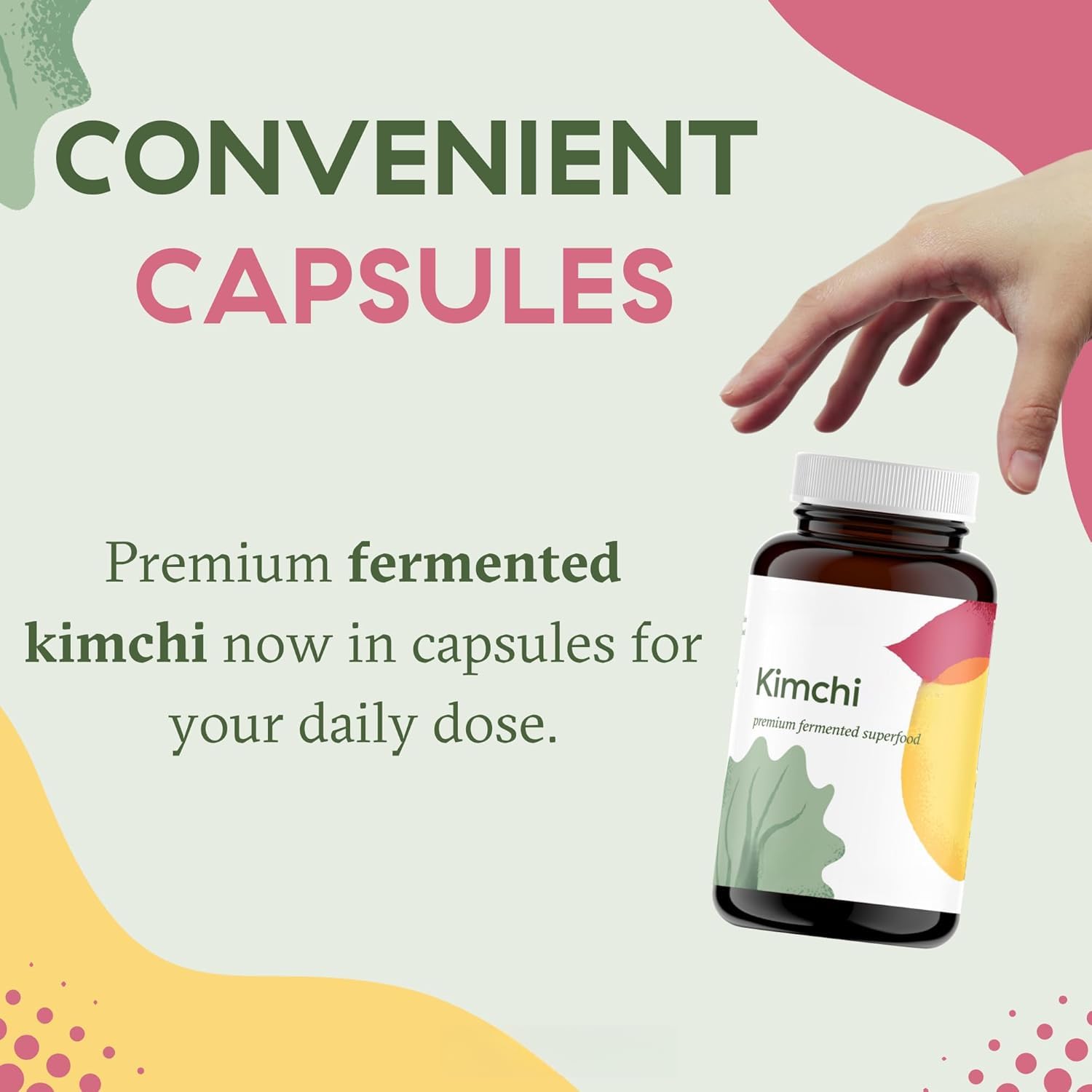 Complexe de poudre de kimchi, avec probiotiques et enzymes, 2 pcs | équilibrer la microflore intestinale ; stimuler l'absorption des nutriments; aider la fonction digestive