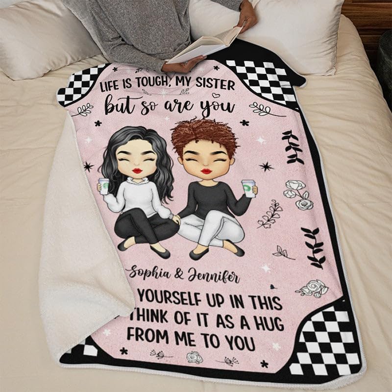 Miniatura 4 de Pawfect House Wish I Could Hug You Right Now - Manta personalizada para hermana, regalo de Navidad para mejor amiga, regalos de cumpleaños para