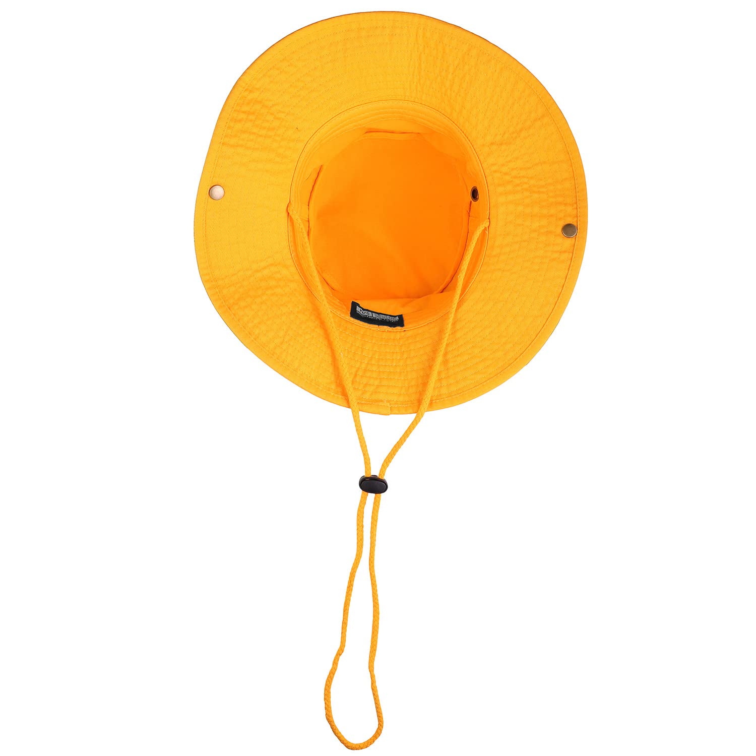 Sombrero de ala ancha para senderismo, pesca, safari, boonie, 100% algodón, protección solar UV para hombres y mujeres, actividades al aire libre, Oro, S/M