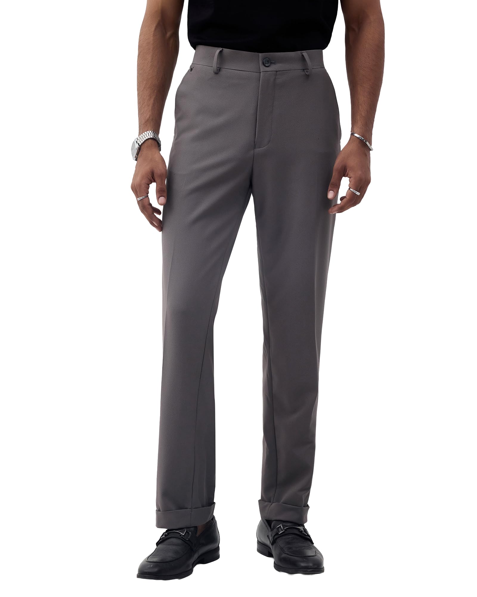 blackberrys Men Textured Comfort Fit Formal Trouser |Exquisite Craftsmanship-picture-26