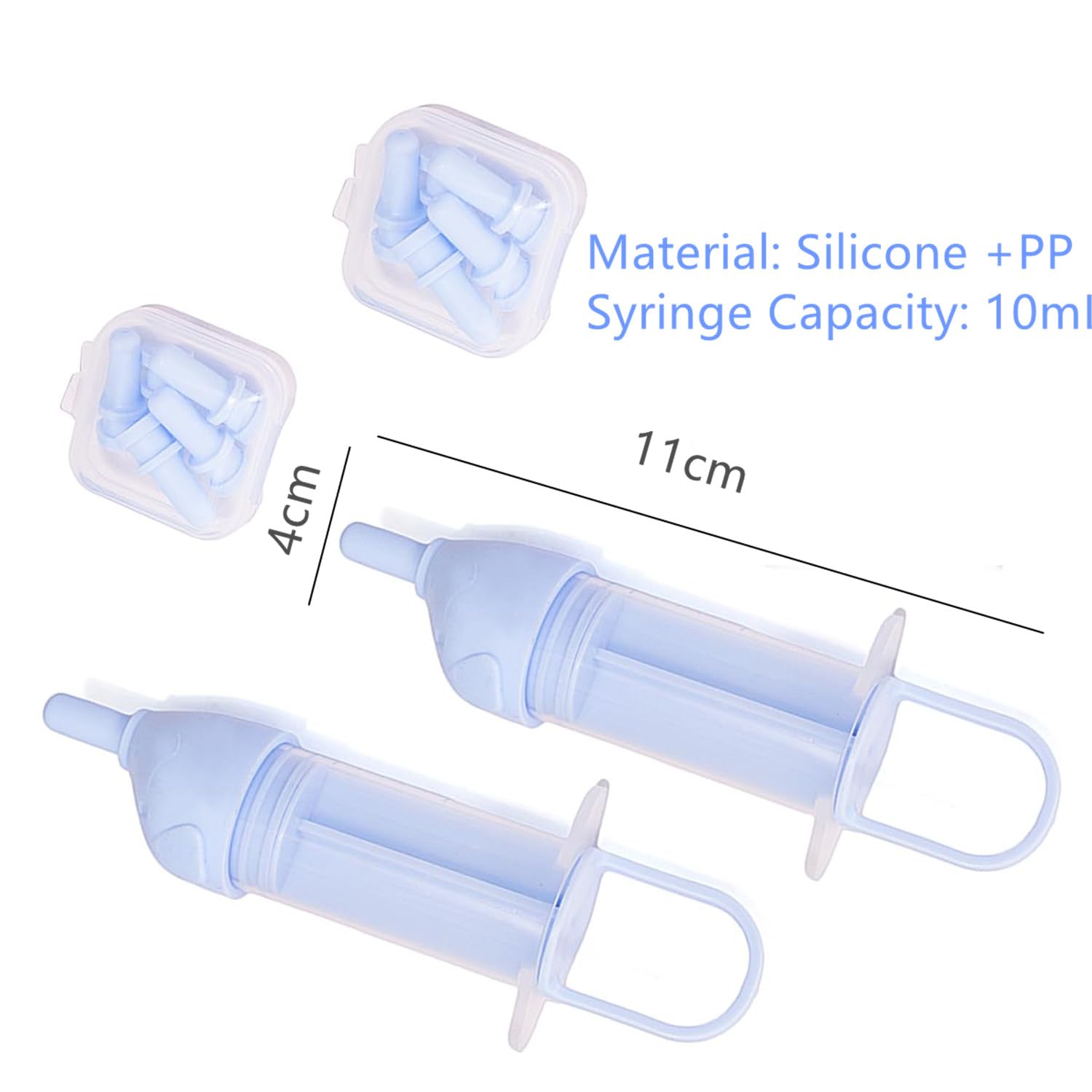 Zheigaoxea Kitten Bottle Feeding Kit for Nursing Milk Bottles for Feeding Newborn Puppies,Anti-chocking Design,with 2 Syringes and 10pcs Replaceable Nipples (Purple) - Image 2