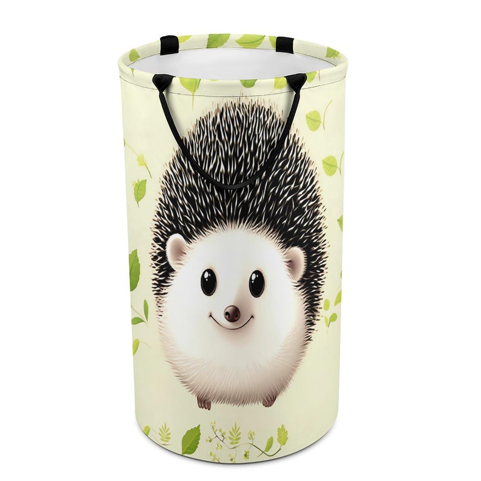 Cute Hedgehog Laundry Basket Freestanding Laundry Hamper with Handles Waterproof Dirty Clothes Hamper Collapsible Washing Bin Aesthetic Clothes Basket for Bathroom Bedroom Dorm