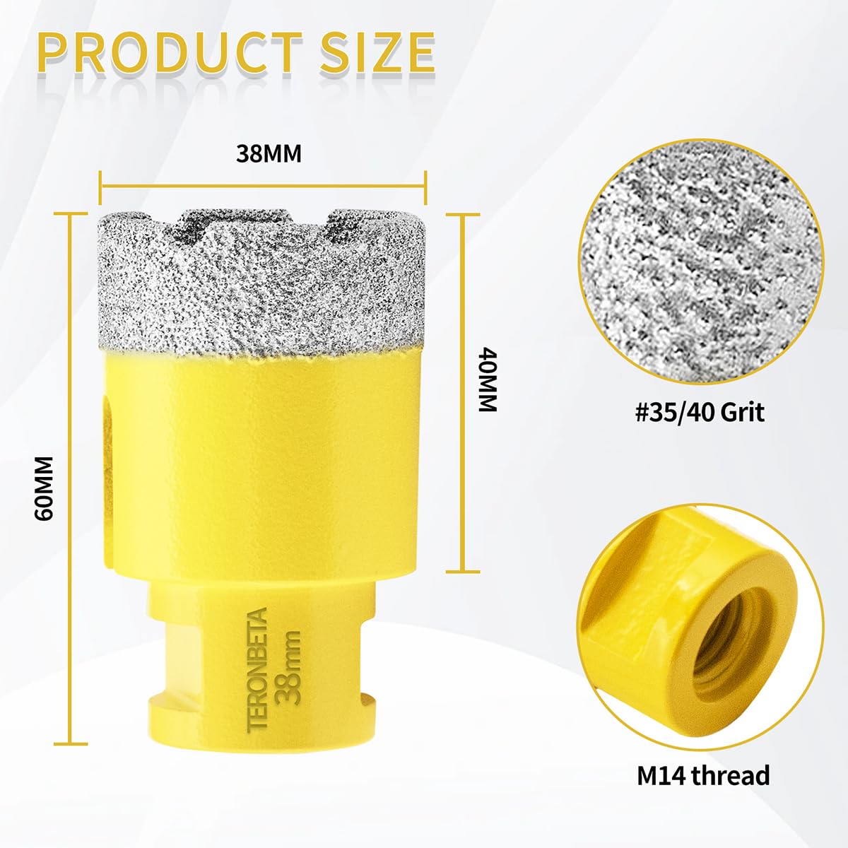 Teronbeta Diamond Core Drill Bit 38mm - Image 2