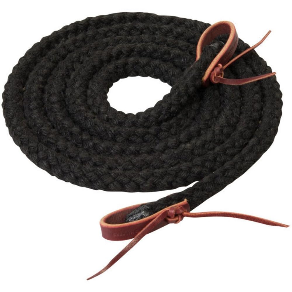 Weaver Leather Silvertip Hohlgeflecht-Zügel, 1,6 cm x 3,1 m, Hellbraun/Schwarz/Braun