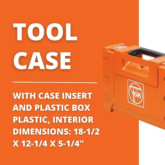 Fein Tool Case - Secure Storage for Tools and Accessories, Durable Construction for Professional Use, Compact & Portable with 18-1/2 x 12-1/4 x 5-1/4 Interior - 33901118010