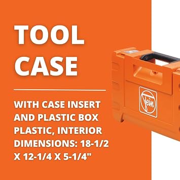 Fein Tool Case - Secure Storage for Tools and Accessories, Durable Construction for Professional Use, Compact & Portable with 18-1/2 x 12-1/4 x 5-1/4 Interior - 33901118010