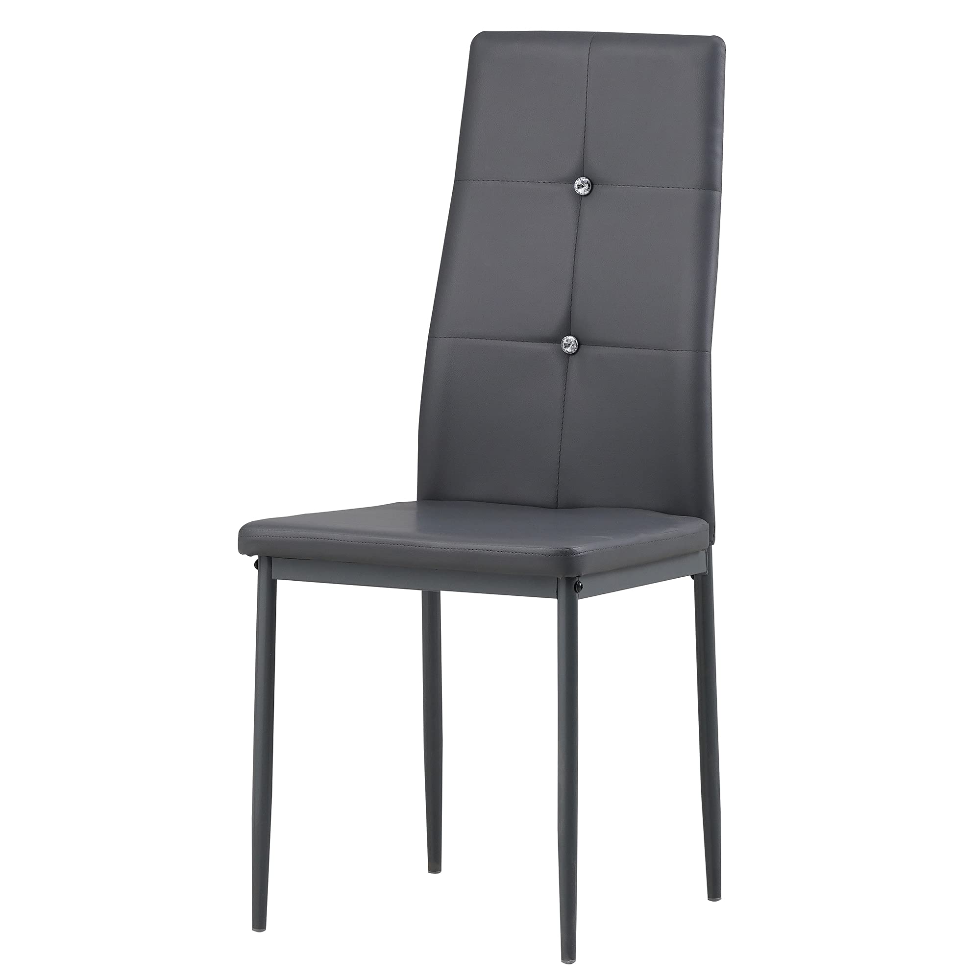 Albatros International Gmbh Albatros 3100 Diamond-6 Sedie Per Sala Da Pranzo, Certificazione Sgs, Colore: Grigio, Finta Pelle, 6 Stühle