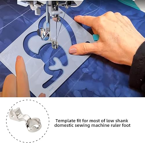 Miniatura 33 de Kapyoo Reglas y plantillas de acolchado Plantillas de acolchado para máquinas Plantillas de acolchado en forma de corazón en forma de corazón