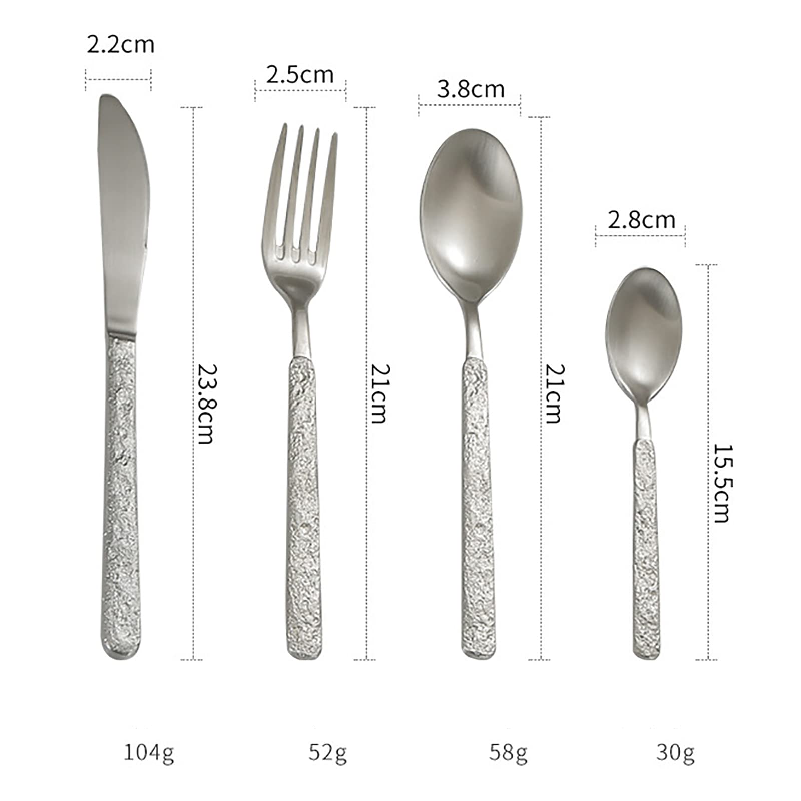 Besteckset, Besteckset für 18 Personen, 72-teilig. Luxuriöse Bestecksets, hochglanzpoliertes Besteckset, Elegantes Tafelbesteck für Zuhause/wichtige Abendessen (18 Sets mit 72 Teilen) R10