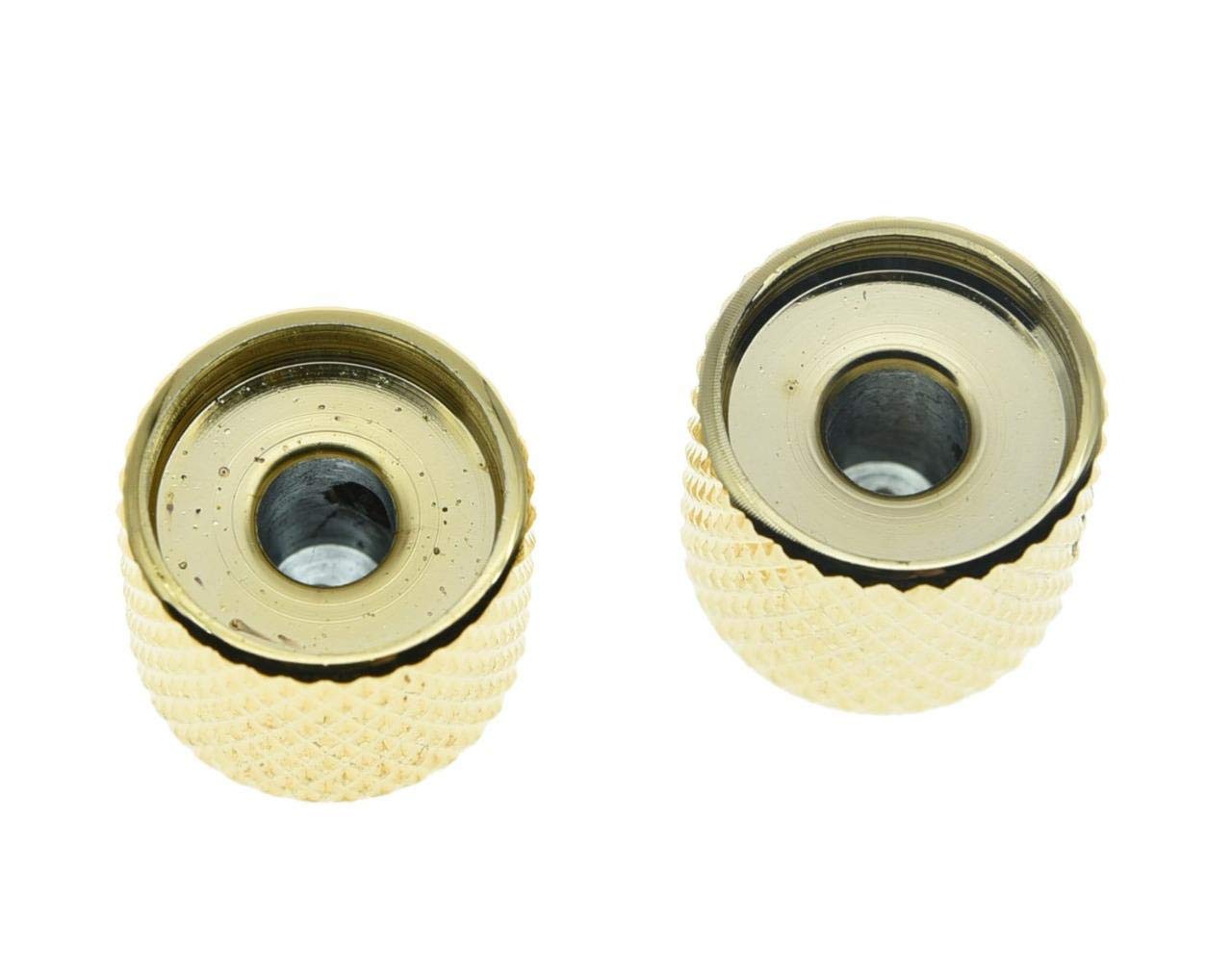 KAISH Set of 2 Gold Metal Guitar Dome Knobs Bass Knob with Set Screw for Telecaster/Tele Guitar, 18.2mm x 18.5mm - Image 4