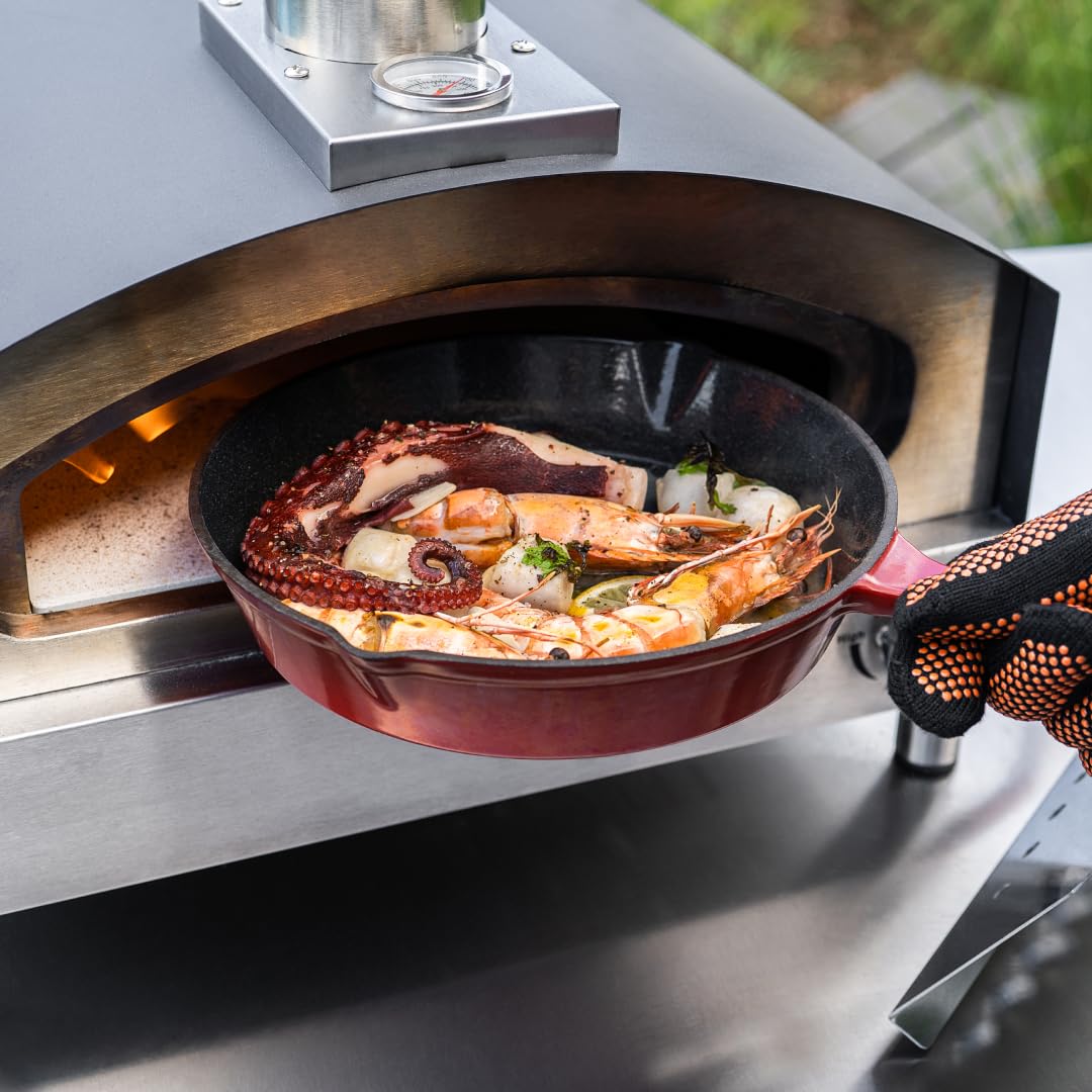 Forno Four à Pizza Gaz 16 avec 4 Ustensiles de Cuisson - Extérieur Balcon Terrasse Jardin
