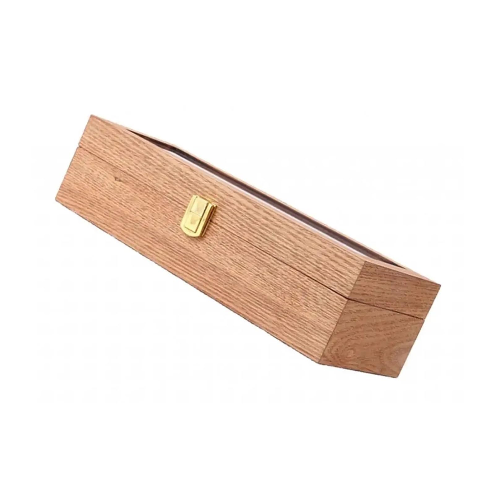Uhrenbox 6 Slots Holz Uhr Display Box Fall Glas Top Locking Lagerung Organizer Uhr Organizer Display Halter Boxen for Männer Frauen Uhrenkoffer(BROWN01)