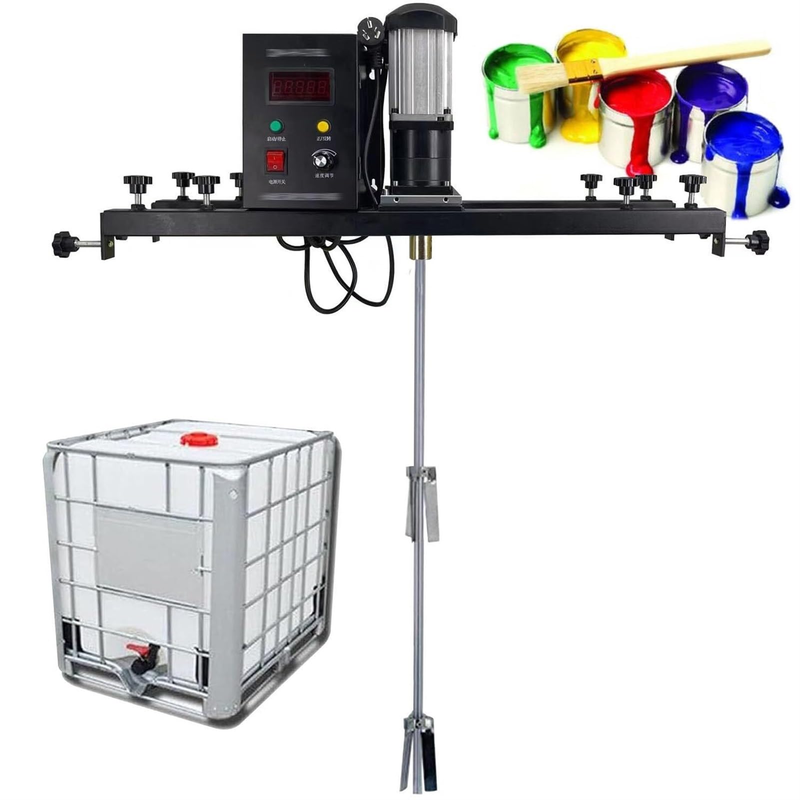 Agitador de Aire IBC, máquina mezcladora de Tanque eléctrica, 0-1000 RPM, Mezclador de Soporte, máquina agitadora de Pintura, Herramienta de Mezcla de pintu(