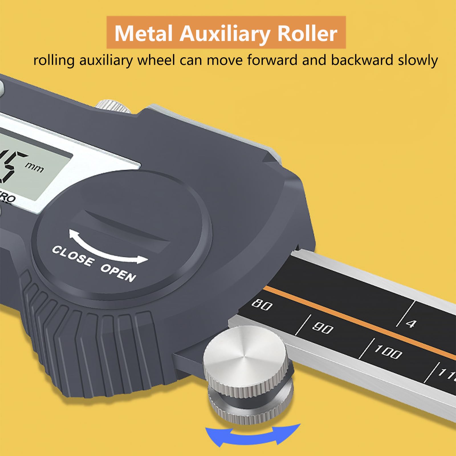 Calibre Digital de Ranura Exterior,Pie de Rey Digital de Acero Inoxidable con Pantalla LCD,Profesional Herramienta de Medición de Calibrador con Transmisión USB,Impermeable IP54,200mm/8in