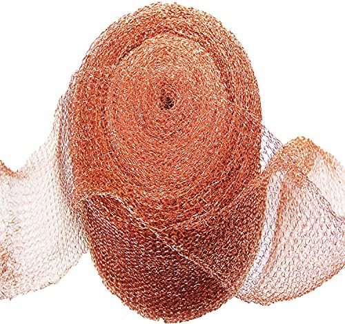 PCO 100% Copper Mesh Roll Flexible Copper Wire Mesh Stuf-fit Copper Mesh Screen(5"X50 FT)