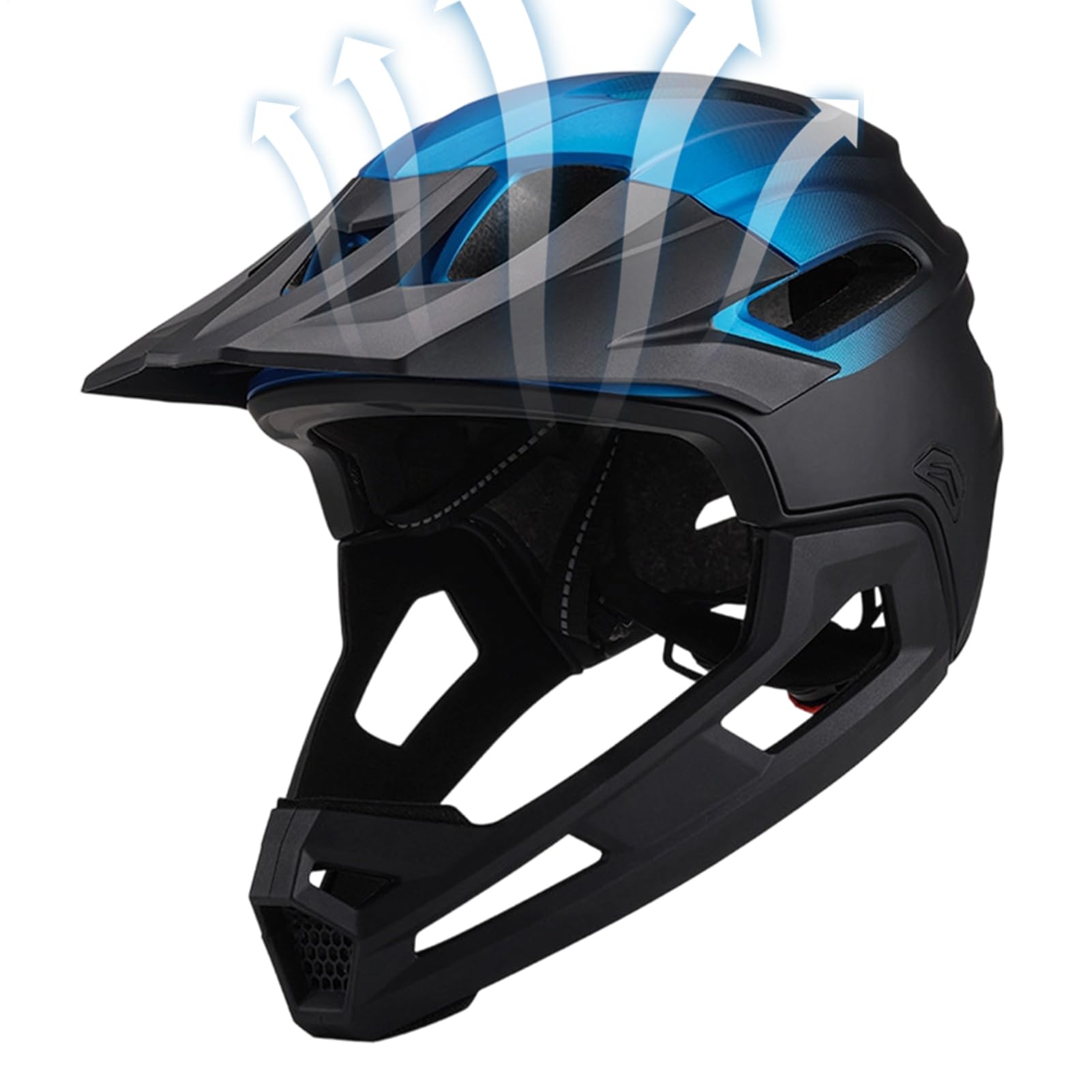 Casco integral de motocicleta rígido ajustable con acolchado interior cómodo de 60 cm 8