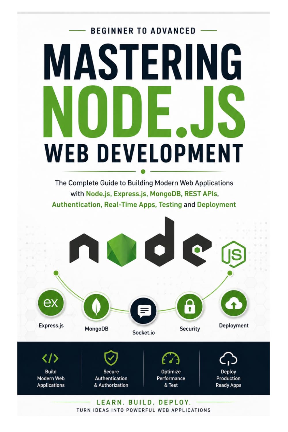 Mastering Node.js Web Development: The Complete Beginner-to-Advanced Guide to Building Modern Web Applications, REST APIs, Real-Time Apps, Authentication, Databases, Testing, and Deployment