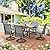 BUPPLEE 7-Piece Outdoor Patio Dining Set with 6 Swivel Rocker Chairs, Rectangular Metal Table with Umbrella Hole, 6-Person Patio Table and Chairs for Backyard, Poolside, Balcony and Garden Grey
