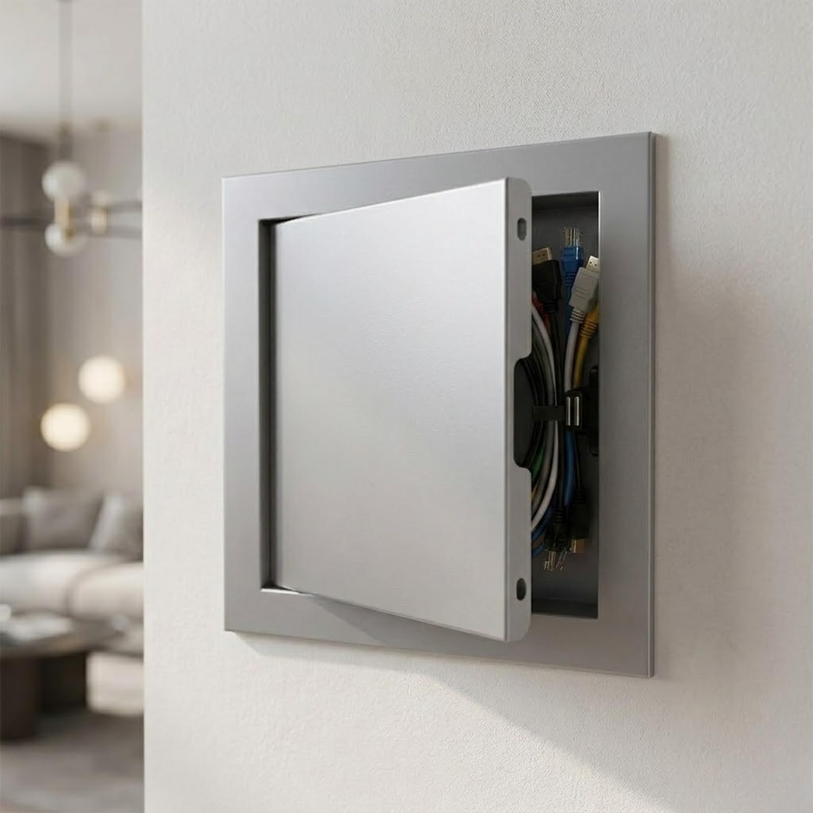 Yqyhnb Gray Aluminium Access Panel 300X300mm – Flush Fit Inspection Hatch For Drywall, Wall & Ceiling – Concealed Hinge Access Door For Plumbing & Electrical Service(,45X70cm)