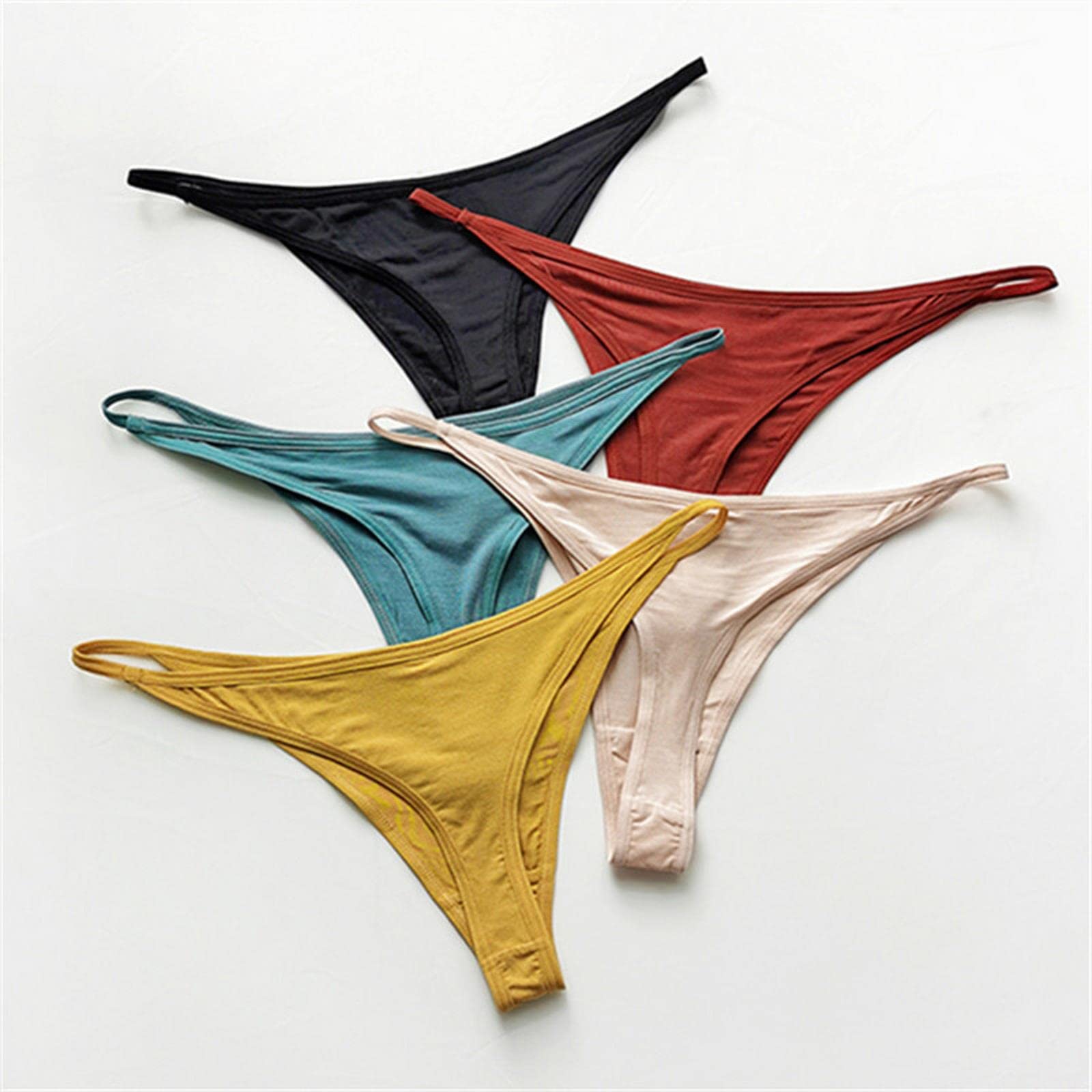 Bragas Mujer 2 Pcs Mujeres Brasas Flin Store Solid Sexy G String Rear Lingerie Mujeres Femeninas Femeninas De Algodón Sin Costura T-Back