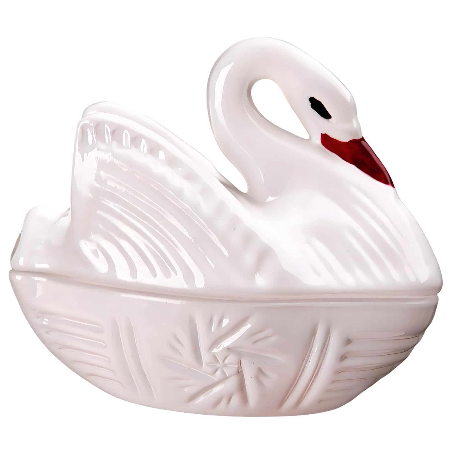 Oxxggkao Ducks Shape Glass Container with Lid Covered Jar Dishes for Storing Candy Snacks Cookie Spices Party Decoration Dry Fruit Storage Jar