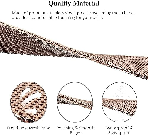 Miniatura 4 de Correa de metal para Samsung Galaxy Fit 2 Correa de reloj de repuesto (oro rosa Mian)