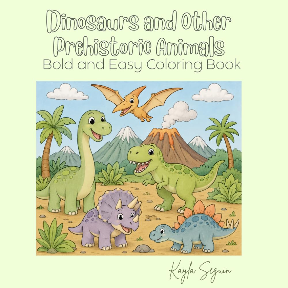 Dinosaurs and Other Prehistoric Animals: Coloring Book