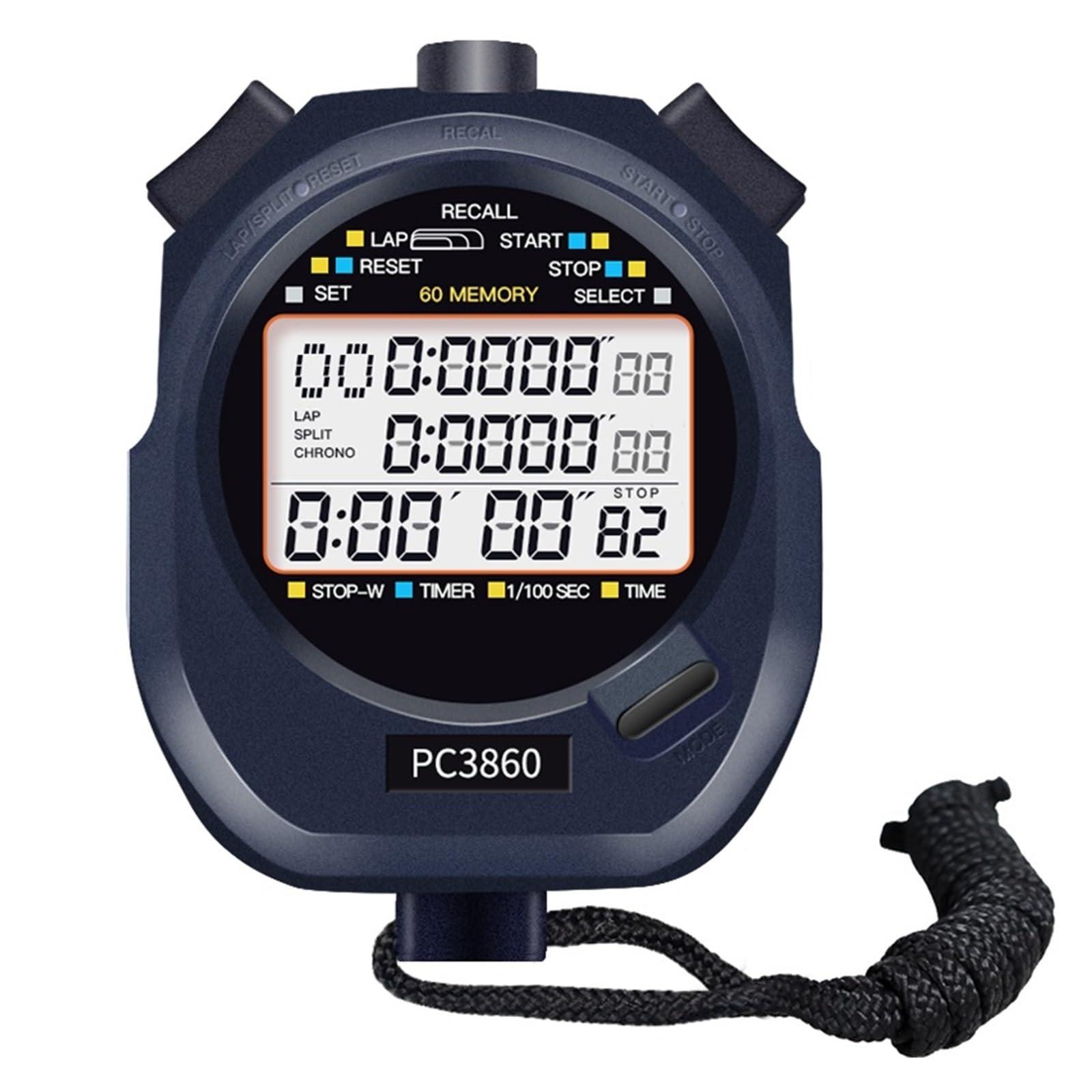 Cronometro Digitale Cronografo Palmare Allenamento Sportivo Orologio Da Polso Timer Facile Da Usare, Preciso
