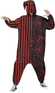 Duohropke Halloween Costume Men's Colour Block Catsuit Jumpsuit Long Sleeve Cosplay Jumpsuit Body Suit Carnival Carnival Theme Parties Pyjamas for Adults Onesie Pyjamas