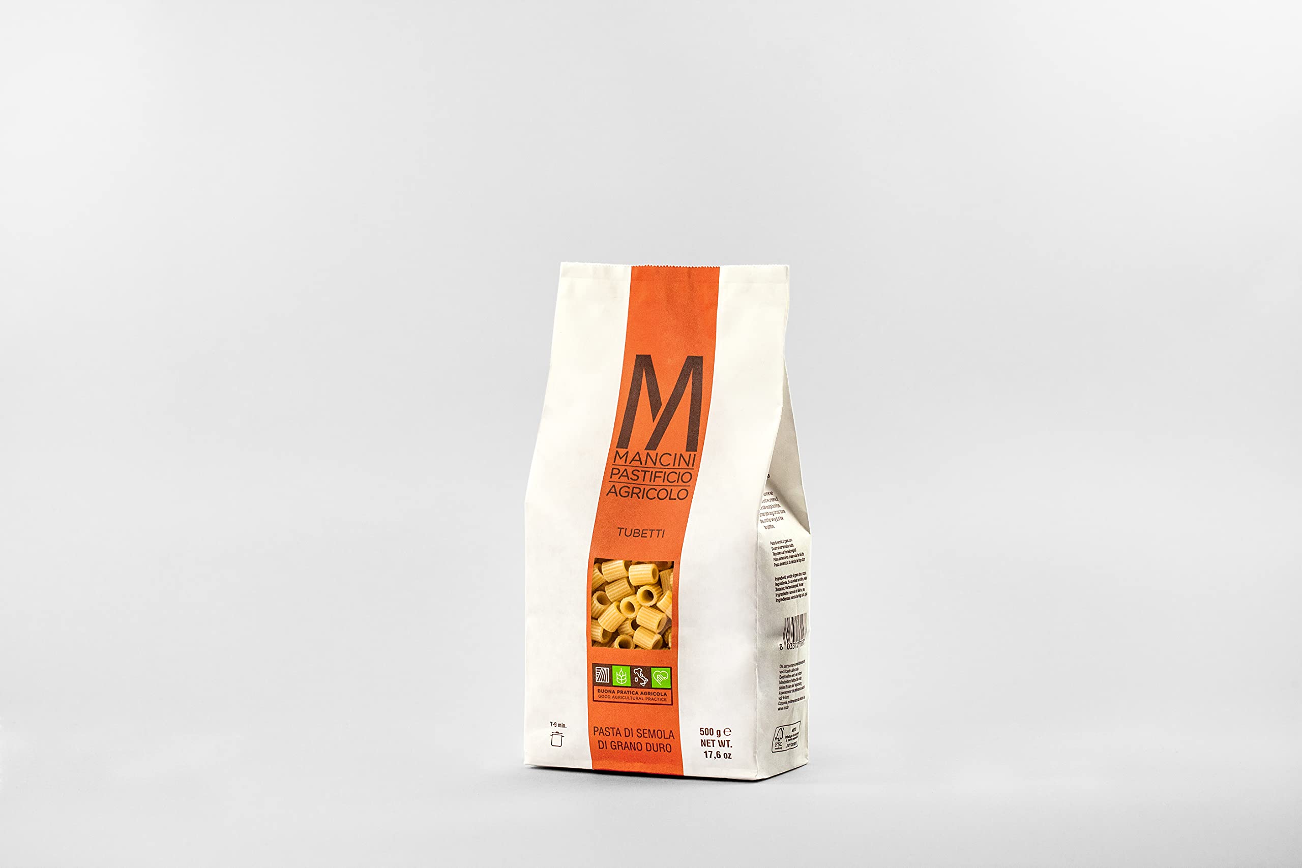 Mancini Pastificio Agricolo - Linea Classica - Tubetti - Cartone 12 Confezioni da 500 g