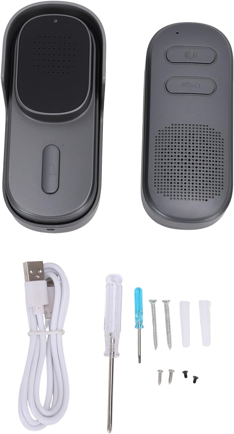 Marhynchus Wireless Doorbell with Intercom, 2 Way Communication Doorbell for Home Office Classroom, with IP65 Up to 300m Range, Supports 12V Electric Lock