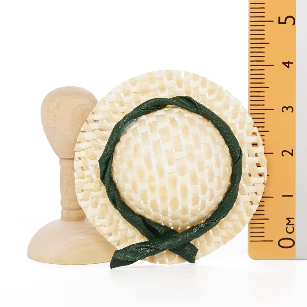 Miniature 1/12 Chapeau De Paille Pour Maison De Poupée - Accessoire Déco échelle Poupée - Tissu (3x3x1 Cm) - Odoria - 7