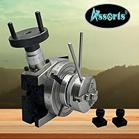 Vista 5 de Fresado de indexación de 4 "/ 100 mesa giratoria de precisión horizontal vertical con kit de abrazadera M6 adecuado y mandril pequeño