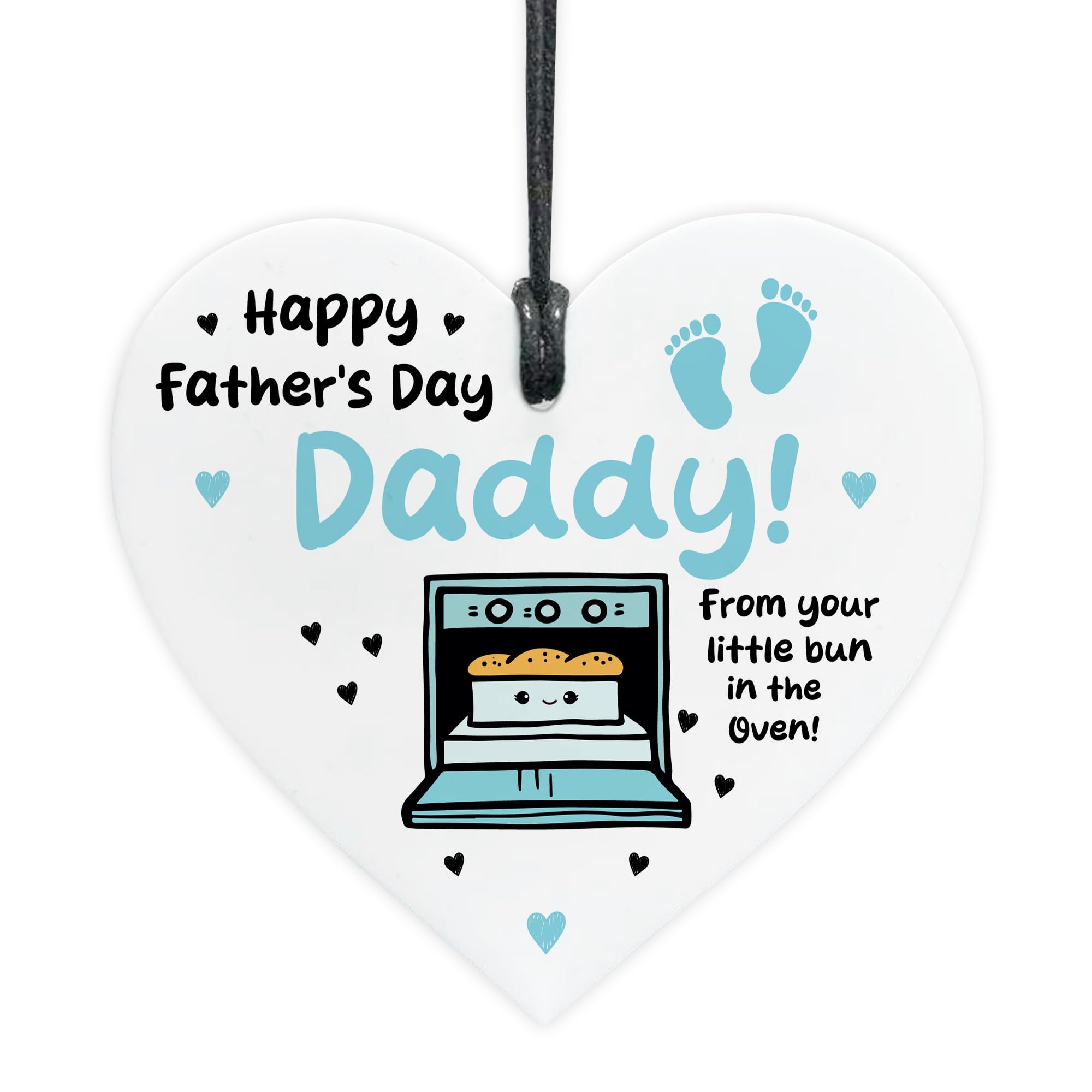 Red Ocean Funny Fathers Day Gift From Bump New Daddy Gift Daddy To Be From Bump Acrylic Heart To Be Plaque Baby Girl Baby Boy Keepsake