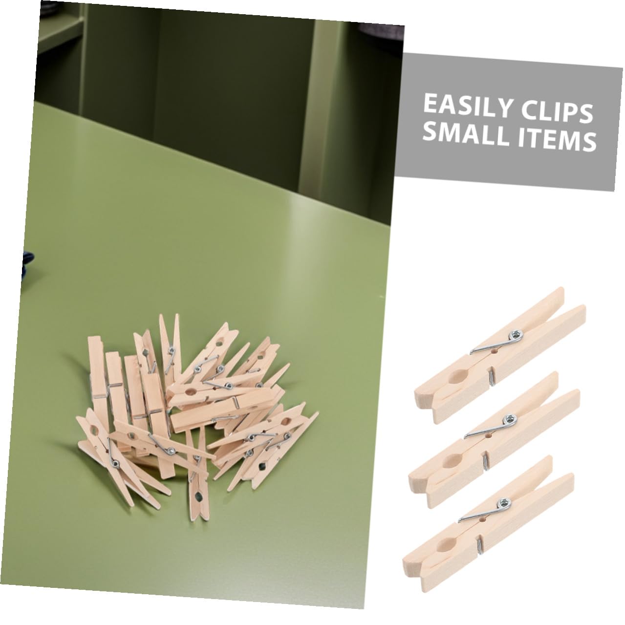 Pinzas de Madera para Ropa Multifunción 150 Unidades Tamaño Mini 72X10 CM Resistentes al Viento Ideales para Secar Calcetines Pantalones y Manualidades Portátiles para Uso