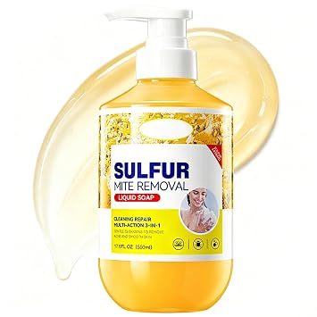 500ml Deep-Cleansing Body Wash Sulfur-Infused Formula with Rich Lather for Daily Use Yellow One Size